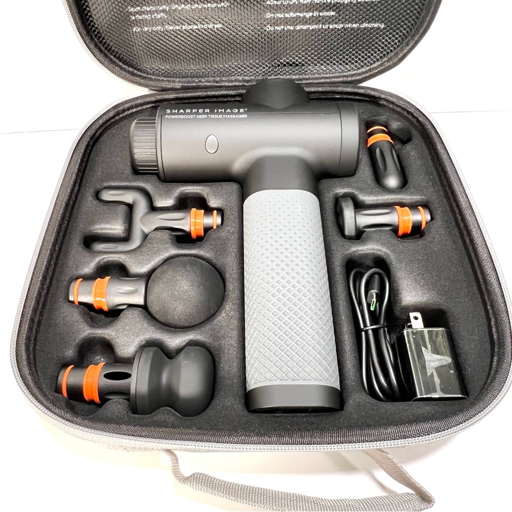 NIB Sharper Image PowerBoost Deep Tissue Percussion Massager - Picture 4 of 8
